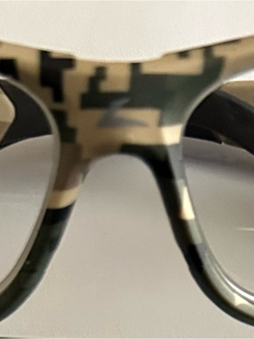 Women's Camouflage Acetate Glasses - Green and Tan